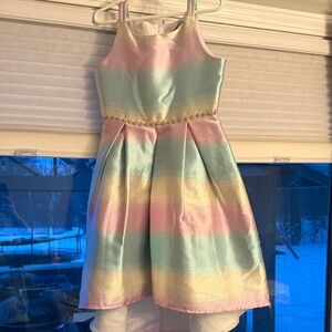 Emily Rose Pastel Rainbow Kids Dress